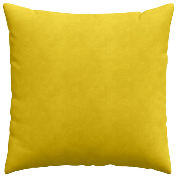 Gelbe Cord Sofakissen 80x80cm, 2er-Set