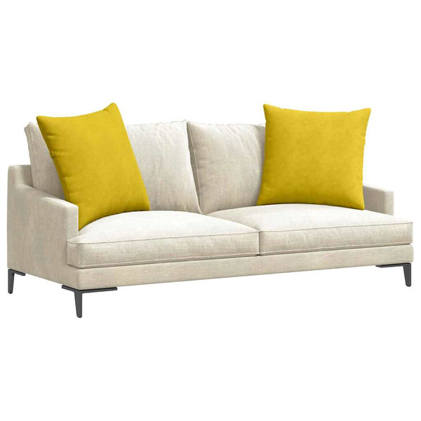 Gelbe Cord Sofakissen 80x80cm, 2er-Set