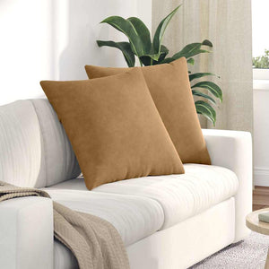 Sofakissen Braun Cord 80x80cm 2er-Set
