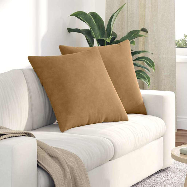 Sofakissen Braun Cord 80x80cm 2er-Set
