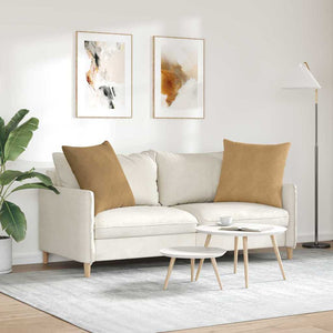Sofakissen Braun Cord 80x80cm 2er-Set