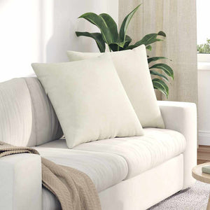 Sofakissen 2er Set Creme Cord 80x80 cm