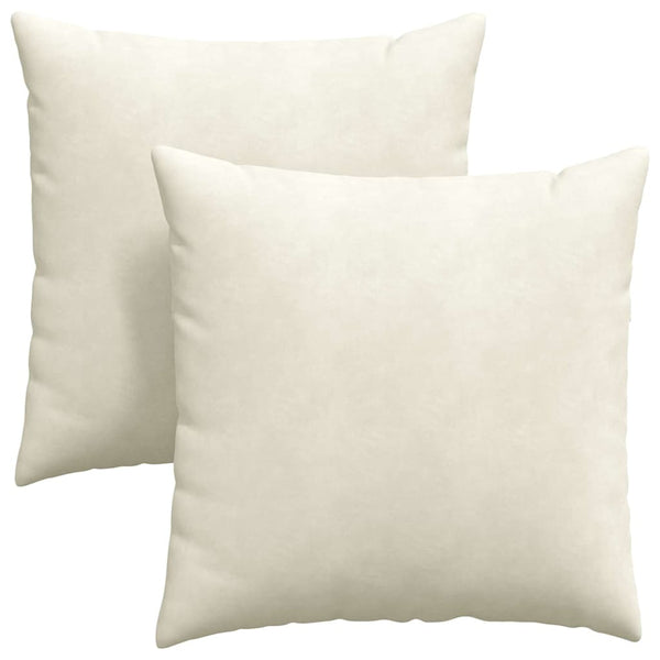 Sofakissen 2er Set Creme Cord 80x80 cm