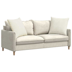 Sofakissen 2er Set Creme Cord 80x80 cm