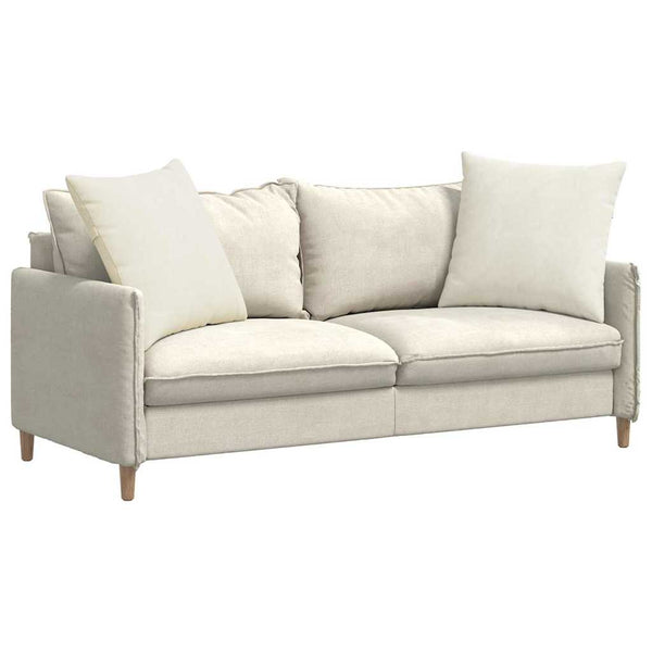 Sofakissen 2er Set Creme Cord 80x80 cm