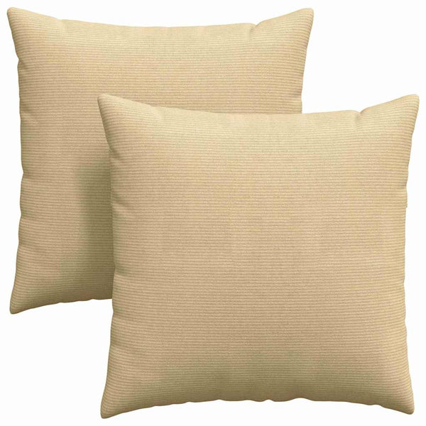 Sofakissen 2er Set Grau-Grün Cord 80x80cm