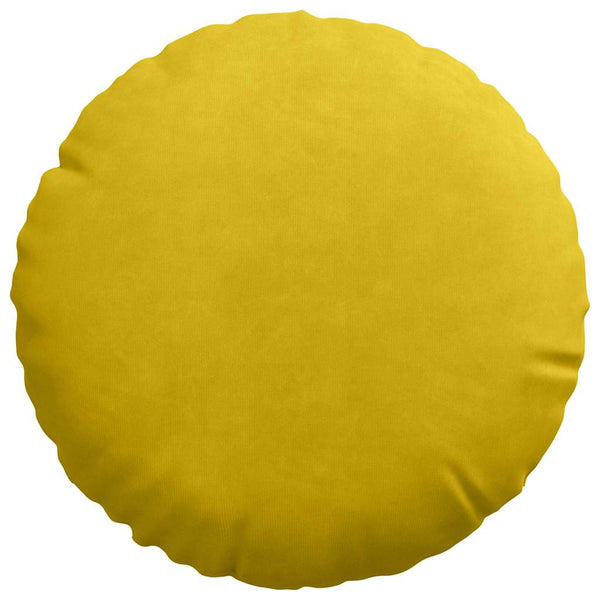 Gelbe Samt Sitzkissen Ø30cm, 2er-Set