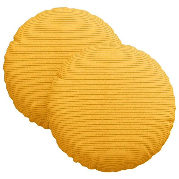 Sitzkissen Cordstoff Hellgelb 2er-Set