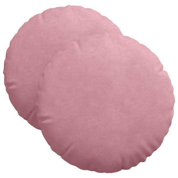 Rosa Samt Sitzkissen 2er Set Ø40cm