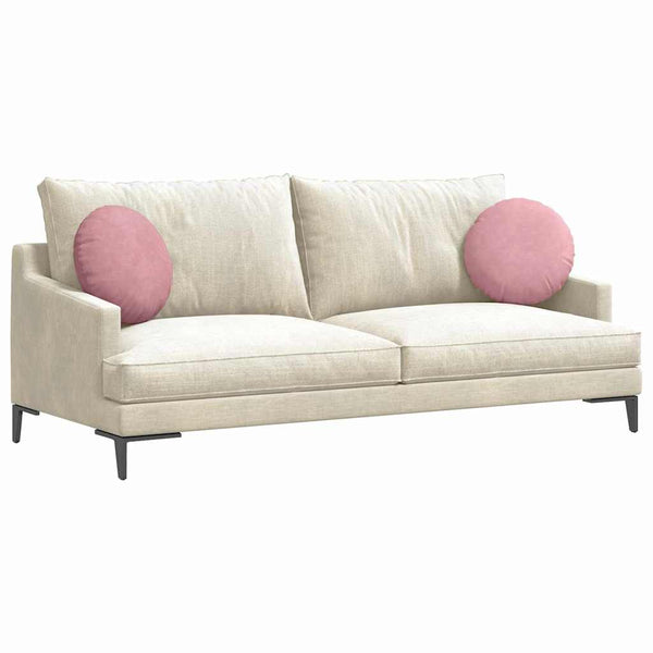 Rosa Samt Sitzkissen 2er Set Ø40cm