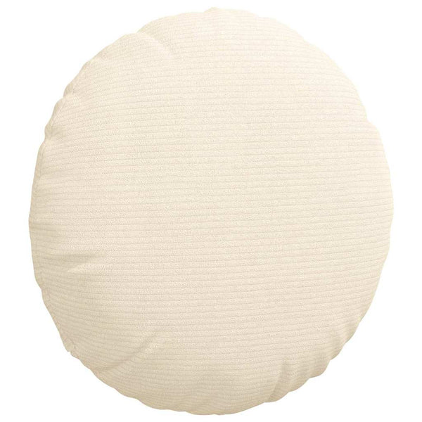 vidaXL Seat Cushions 2 pcs Cream Ø 40 cm Corduroy