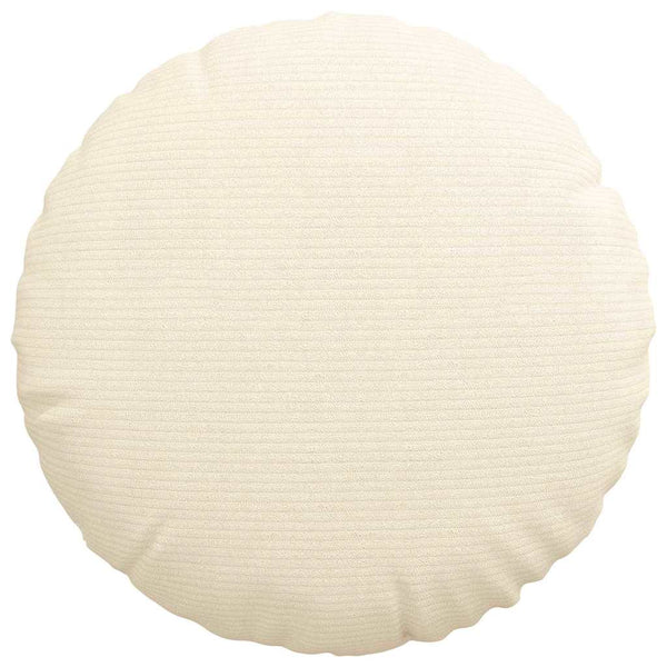 vidaXL Seat Cushions 2 pcs Cream Ø 40 cm Corduroy