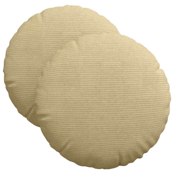 vidaXL Seat Cushions 2 pcs Grey-Green Ø 40 cm Corduroy
