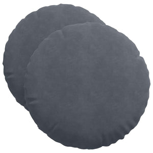 vidaXL Seat Cushions 2 pcs Dark Grey Ø50 x 19 cm Velvet