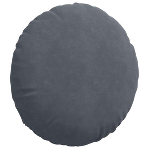 vidaXL Seat Cushions 2 pcs Dark Grey Ø50 x 19 cm Velvet