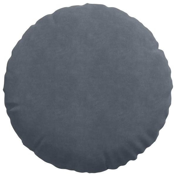 vidaXL Seat Cushions 2 pcs Dark Grey Ø50 x 19 cm Velvet