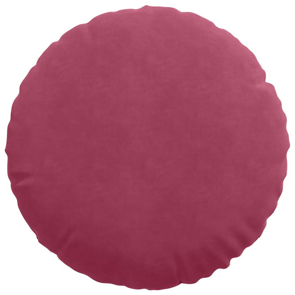 vidaXL Seat Cushions 2 pcs Wine Red Ø50 x 19 cm Velvet