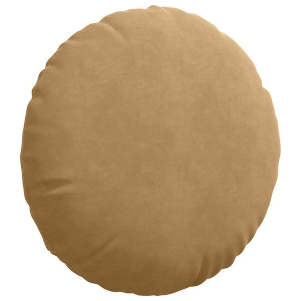 vidaXL Seat cushions 2 pcs Brown Ø50 x 19 cm Velvet