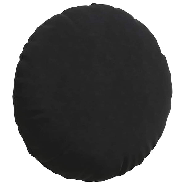 vidaXL Seat Cushions 2 pcs Black Ø60 x 21 cm Velvet