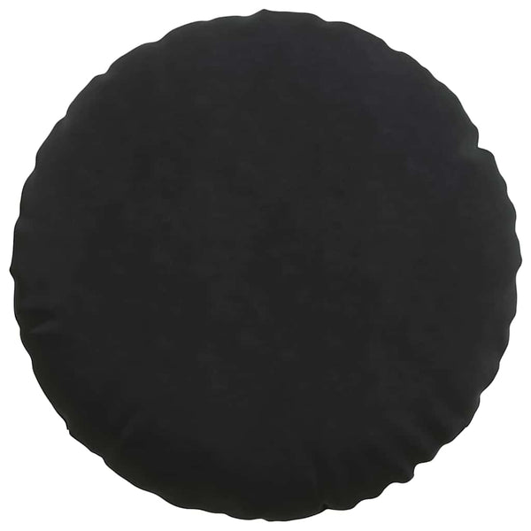 vidaXL Seat Cushions 2 pcs Black Ø60 x 21 cm Velvet