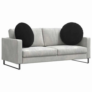 vidaXL Seat Cushions 2 pcs Black Ø60 x 21 cm Velvet