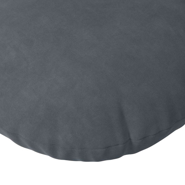 vidaXL Seat Cushions 2 pcs Dark Grey Ø 80 x 29 cm Velvet