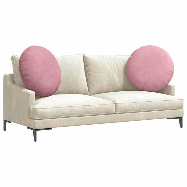 vidaXL Floor Cushions 2 pcs Pink Ø 80 x 29 cm Velvet