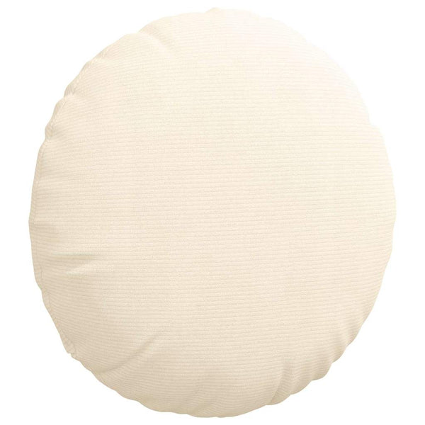 vidaXL Seat Cushions 2 pcs Cream Ø 80 cm Corduroy
