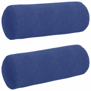 vidaXL Bolster Pillows 2 pcs Police Blue Ø 25 x 70 cm Corduroy