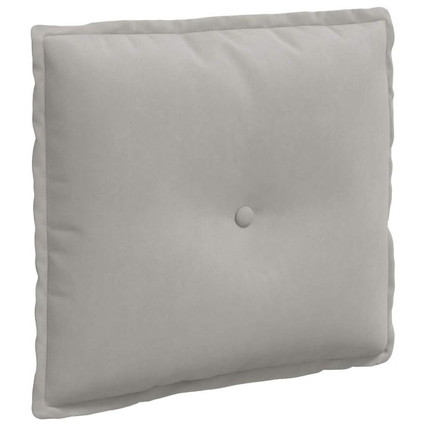 vidaXL Back Cushion Light Grey 50 x 45 cm Microfiber Fabric