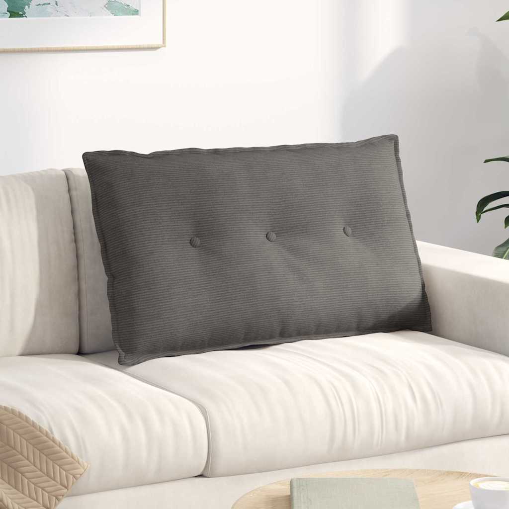 vidaXL Back Cushion Light Grey 80 x 50 cm Corduroy Fabric