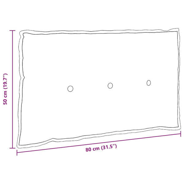 vidaXL Back Cushion Light Grey 80 x 50 cm Corduroy Fabric