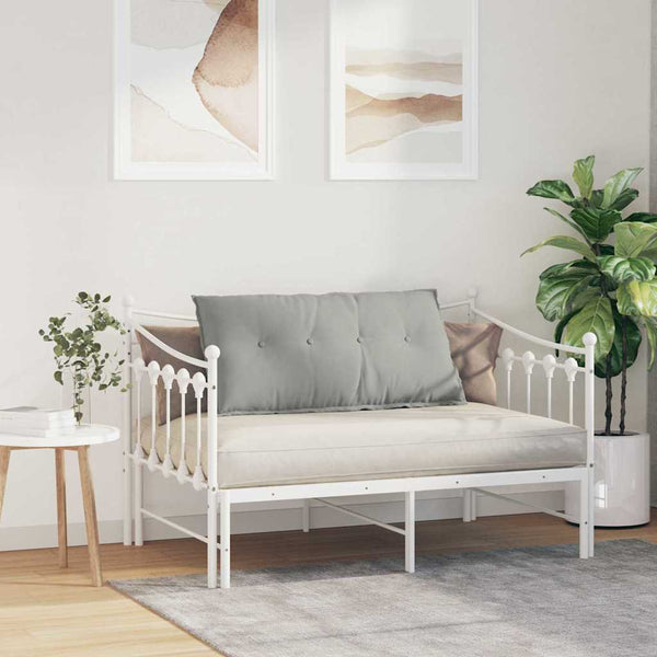 vidaXL Back Cushion Light Grey 100 x 50 cm Microfiber Fabric