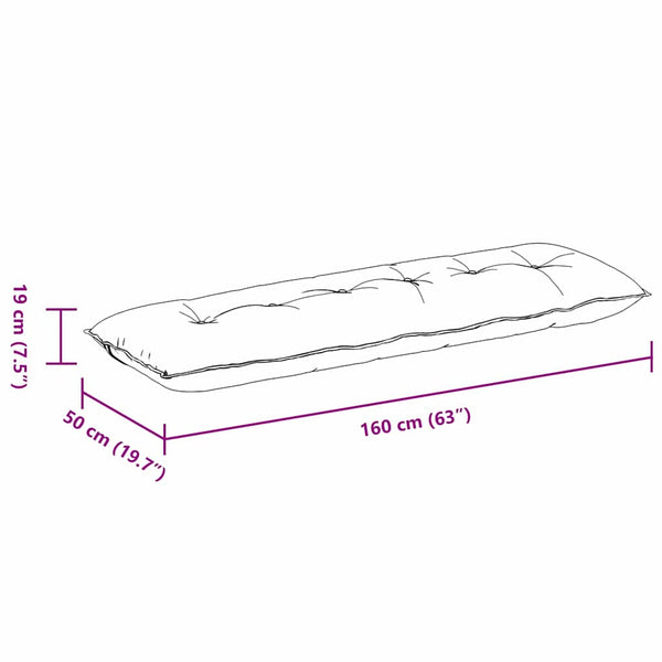 vidaXL Back Cushion Light Grey 160 x 50 cm Microfiber Fabric