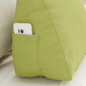 vidaXL Back Cushion Light Green 45 x 20 x 35 cm Fabric
