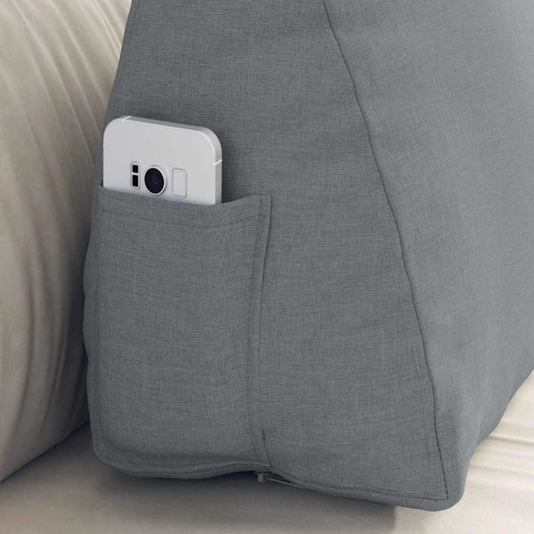 vidaXL Back Cushion Light Grey 60 x 20 x 50 cm Fabric