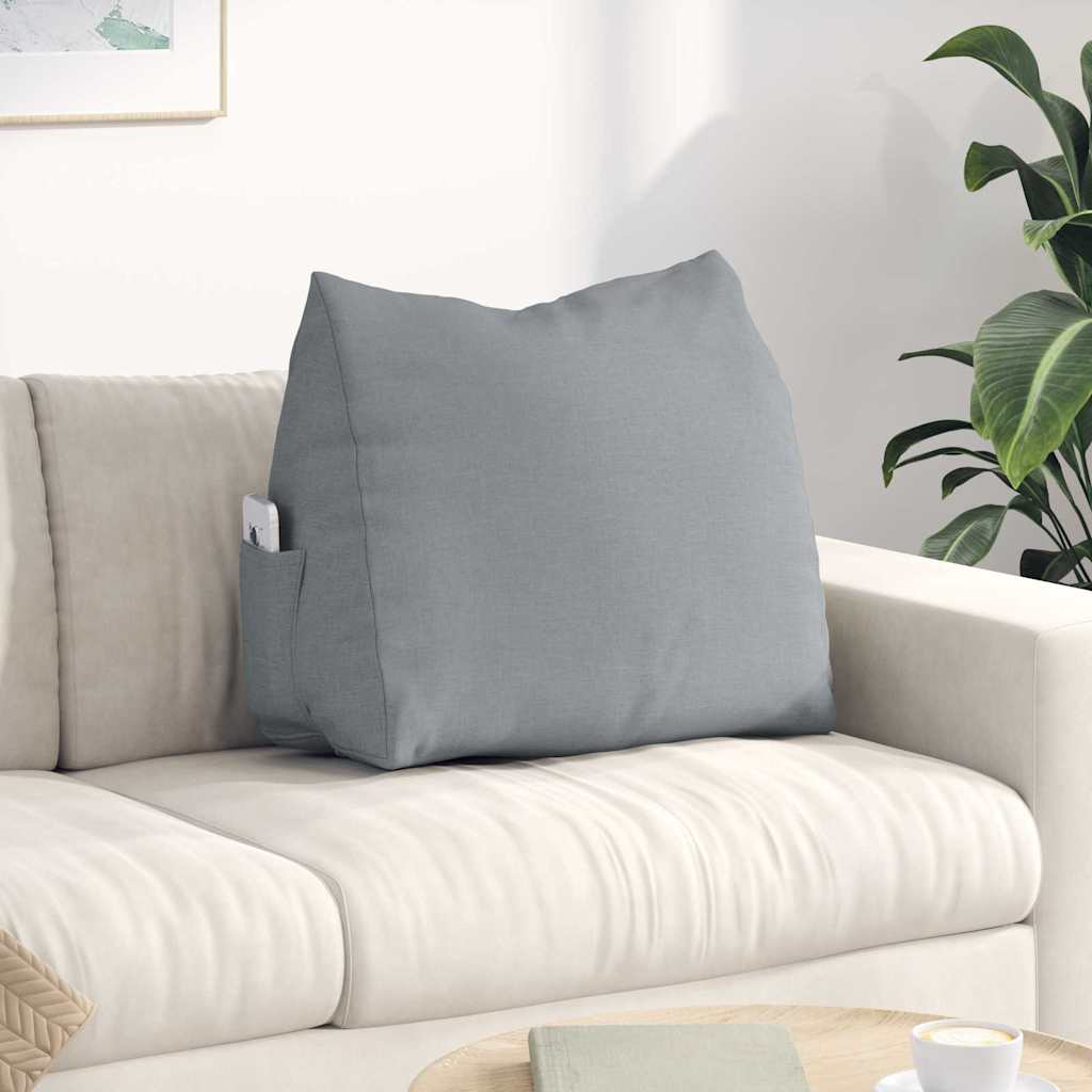 vidaXL Back Cushion Light Grey 60 x 20 x 50 cm Fabric