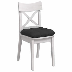 vidaXL Seat Cushions 4 pcs Black 40 x 40 cm Microfiber Fabric