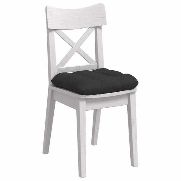 vidaXL Seat Cushions 4 pcs Black 40 x 40 cm Microfiber Fabric