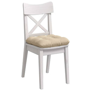 vidaXL Seat Cushions 4 pcs Cream 45 x 45 cm Microfiber Fabric