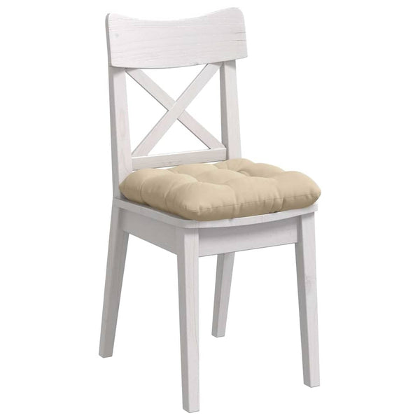 vidaXL Seat Cushions 4 pcs Cream 45 x 45 cm Microfiber Fabric