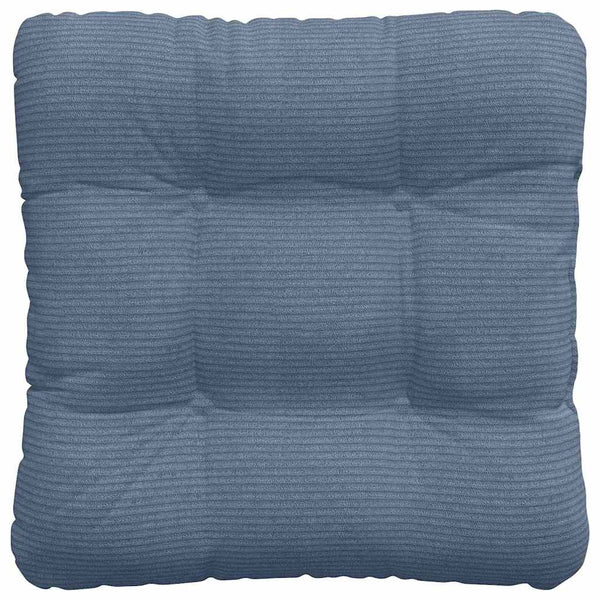 vidaXL Seat Cushions 4 pcs Blue 45 x 45 cm Corduroy