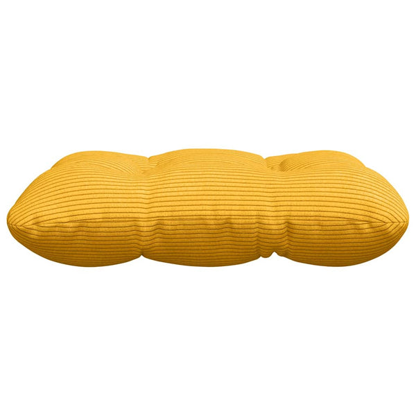 vidaXL Seat Cushions 4 pcs Light Yellow 45 x 45 cm Corduroy