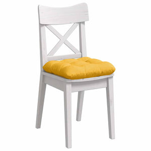vidaXL Seat Cushions 4 pcs Light Yellow 45 x 45 cm Corduroy