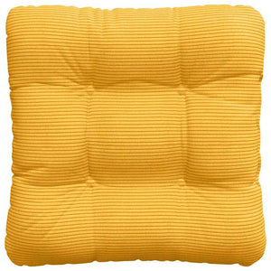 vidaXL Seat Cushions 4 pcs Light Yellow 45 x 45 cm Corduroy