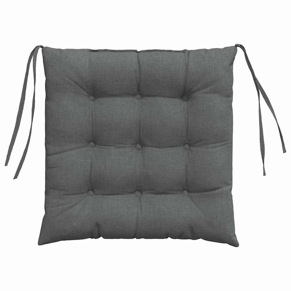 vidaXL Seat Cushions 4 pcs Dark Grey 40 x 40 x 6 cm Fabric