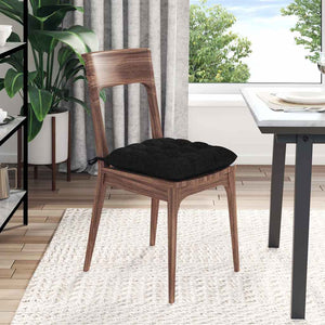vidaXL Seat Cushions 4 pcs Black 40 x 40 x 6 cm Fabric