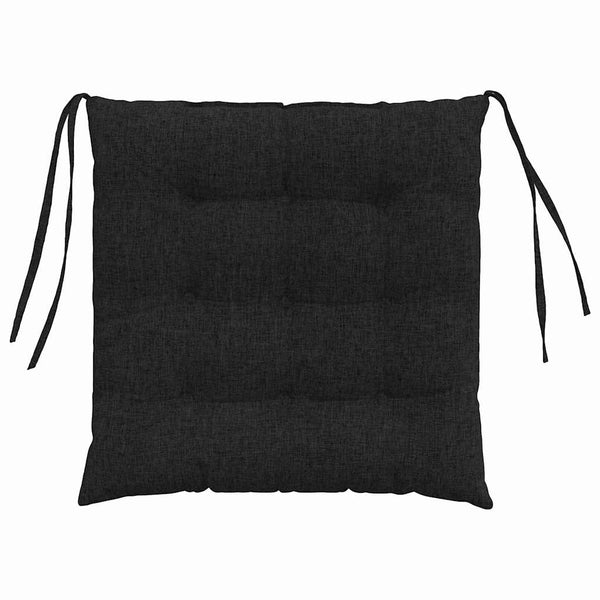 vidaXL Seat Cushions 4 pcs Black 40 x 40 x 6 cm Fabric