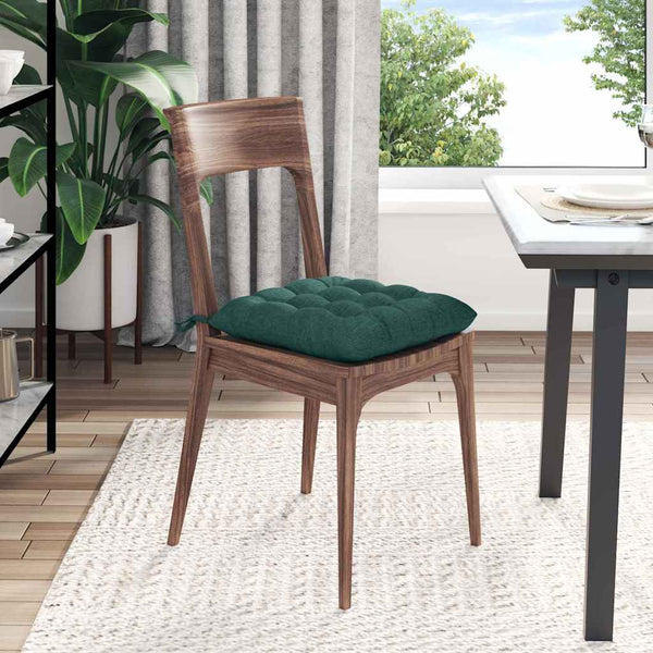 vidaXL Seat Cushions 4 pcs Dark Green 40 x 40 x 6 cm Fabric