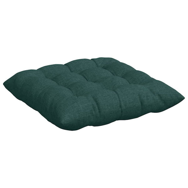 vidaXL Seat Cushions 4 pcs Dark Green 40 x 40 x 6 cm Fabric